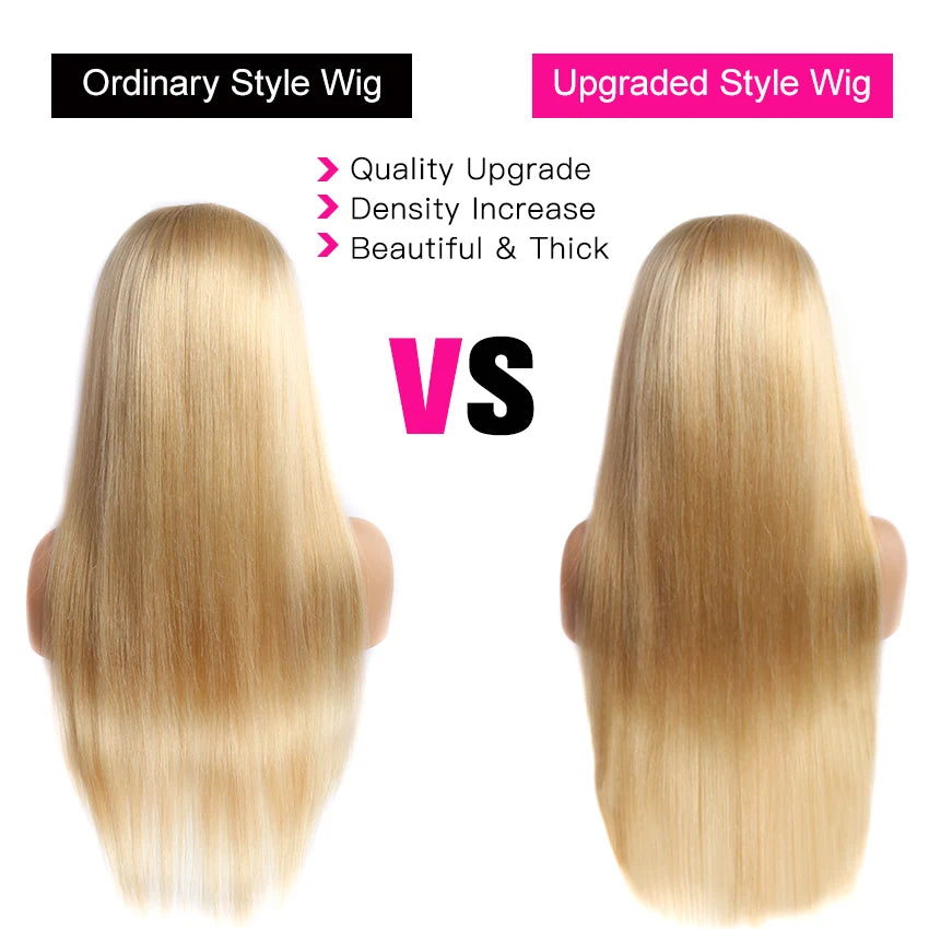 32 34Inch 613 HD Lace Frontal Wig 13X6 13X4 Brazilian Straight Blonde Lace Front Human Hair Wigs Pre Plucked Remy 613 Lace Wig