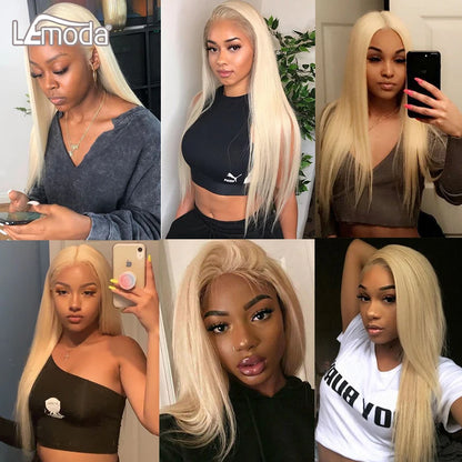 32 34Inch 613 HD Lace Frontal Wig 13X6 13X4 Brazilian Straight Blonde Lace Front Human Hair Wigs Pre Plucked Remy 613 Lace Wig