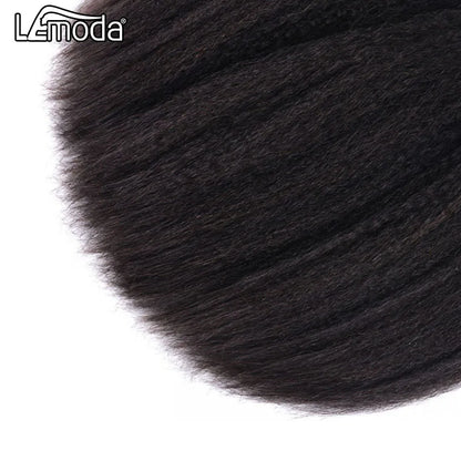 Kinky Straight Human Hair Bundles 28 30 Inch Brazilian Yaki Bundles Remy Natural Hair Weave Extension 1 3 4 Bundles