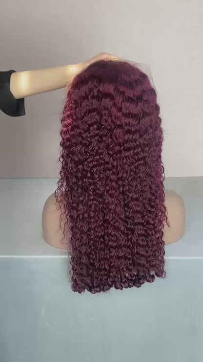 Glue less Burmese curly wig